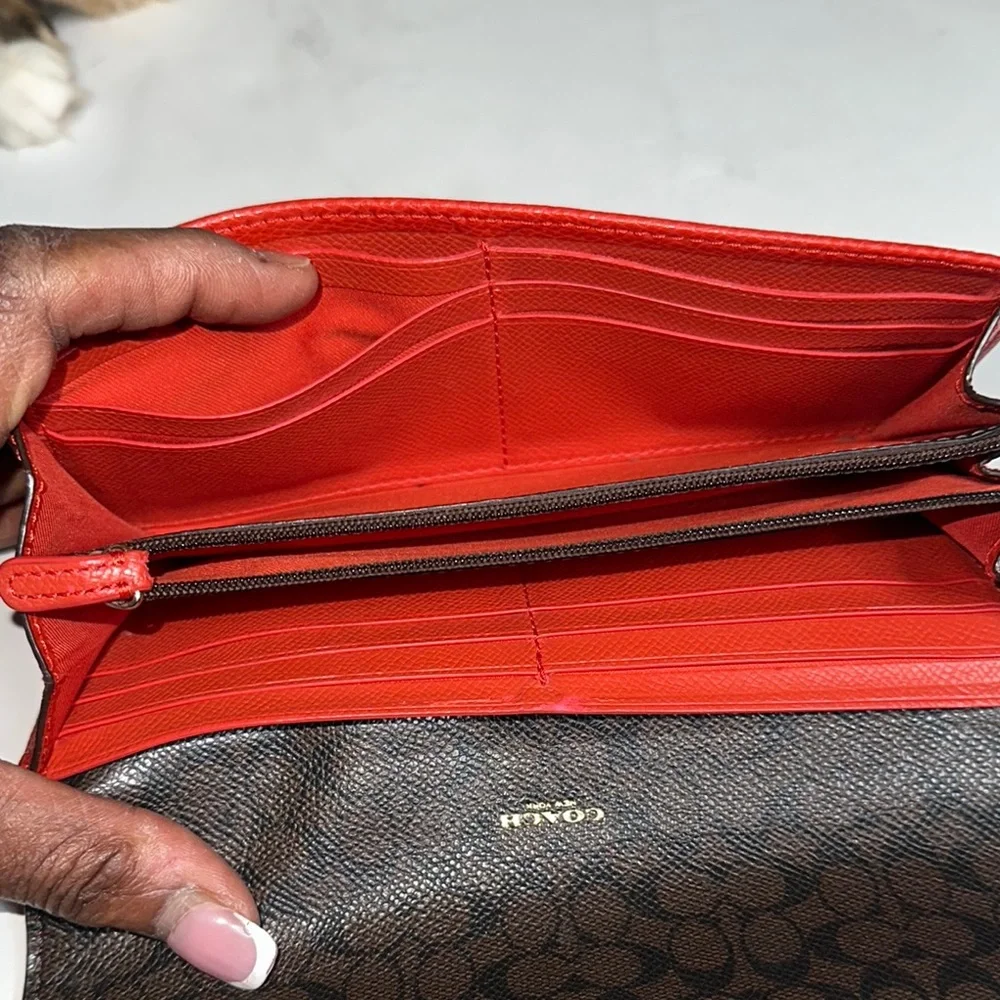 Coach Red and Brown Women's Bag - Picture 5 of 8